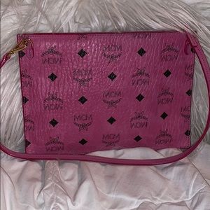 Authentic pink mcm clutch